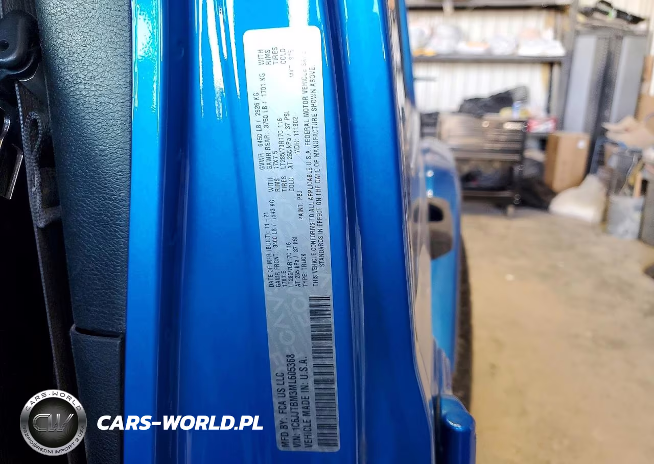 2021 Jeep Gladiator Rubicon VIN:1C6JJTBM3ML605368 - 12