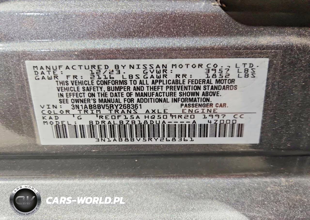 2024 Nissan Sentra S VIN:3N1AB8BV5RY268361 - 12