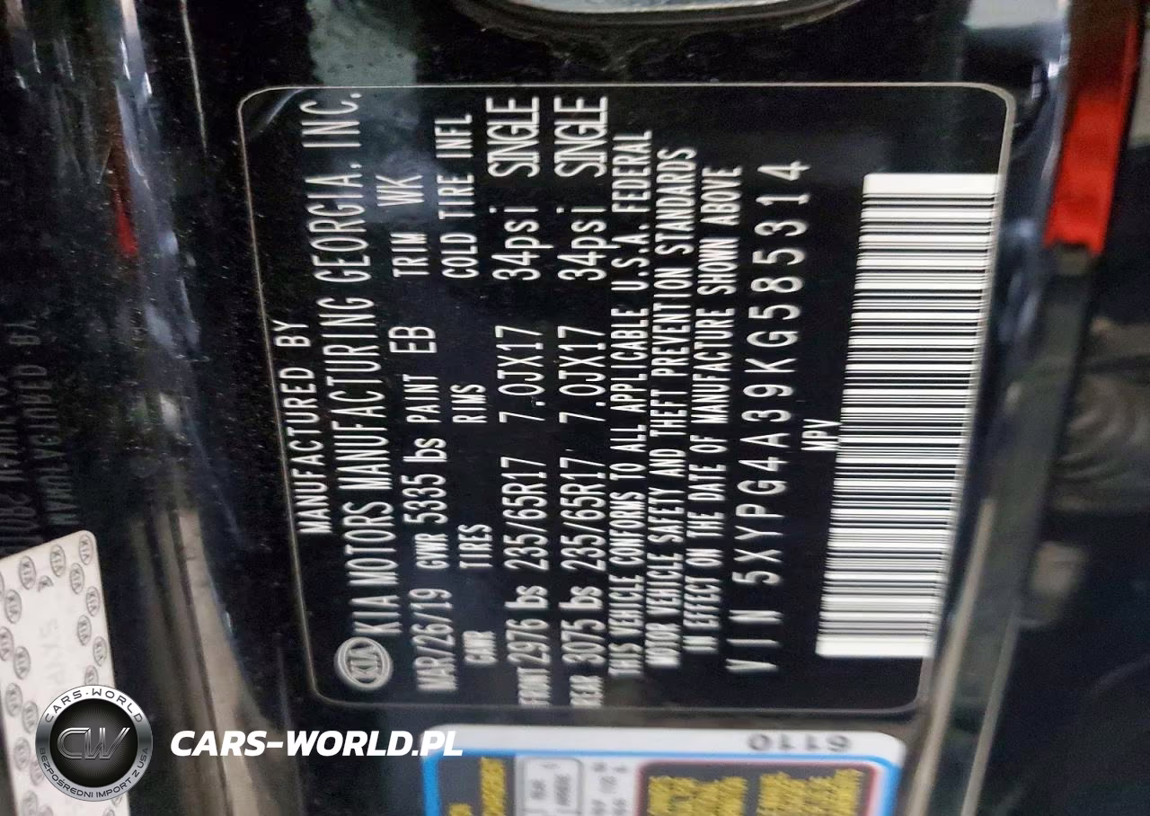 2019 Kia Sorento L VIN:5XYPG4A39KG585314 - 14
