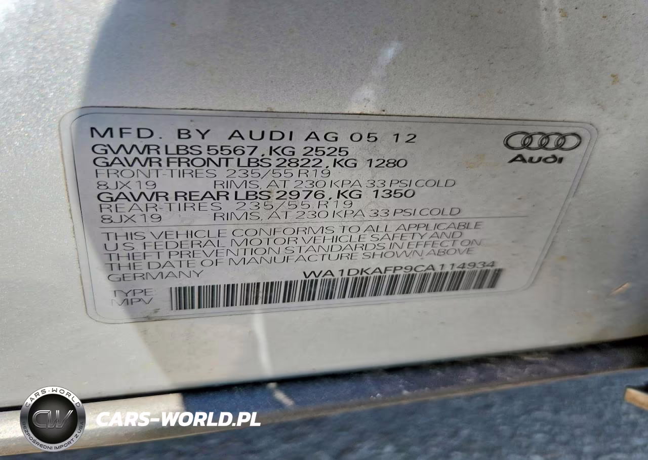 2012 Audi Q5 Premium Plus VIN:WA1DKAFP9CA114934 - 13