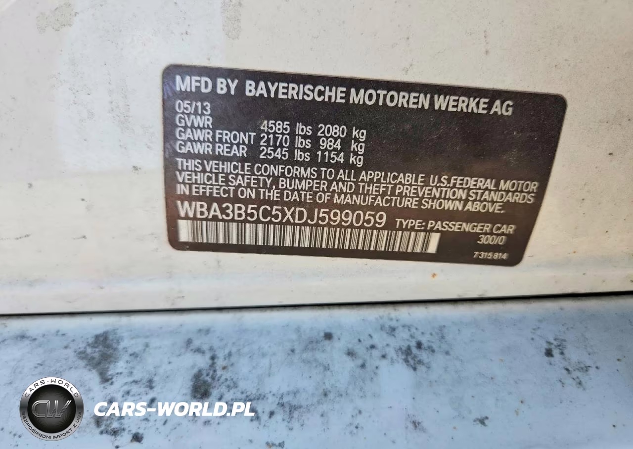 2013 BMW 328 Xi Sulev VIN:WBA3B5C5XDJ599059 - 12