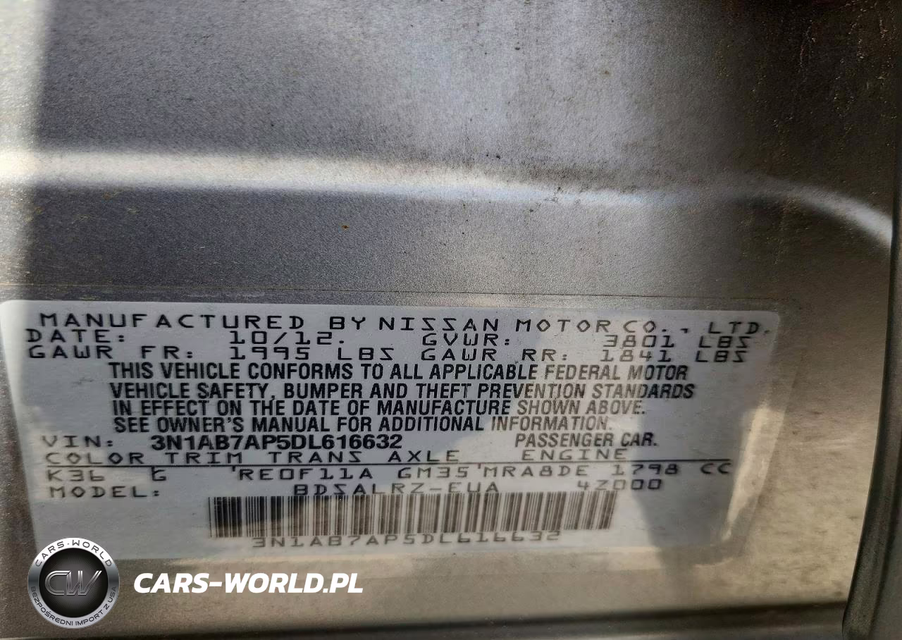 2013 Nissan Sentra S VIN:3N1AB7AP5DL616632 - 12