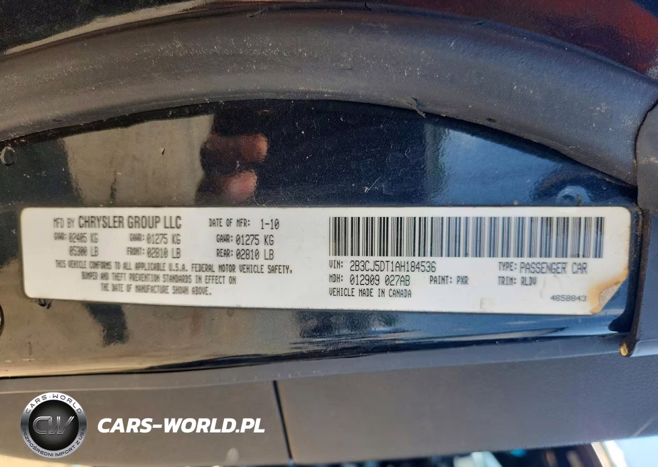 2010 Dodge Challenger R-T VIN:2B3CJ5DT1AH184536 - 13