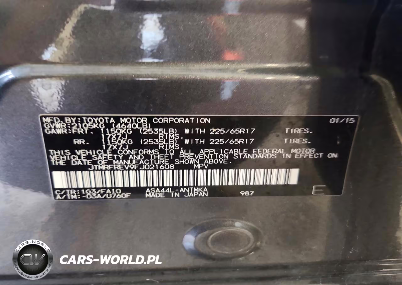 2015 Toyota Rav4 Xle VIN:JTMRFREV9FJ021608 - 13