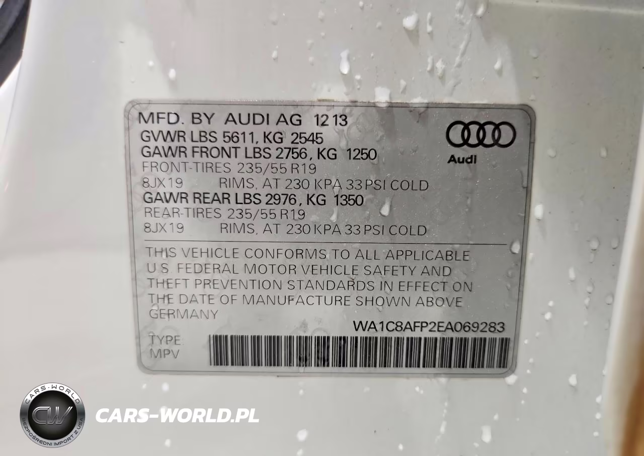 2014 Audi Q5 Premium Hybrid VIN:WA1C8AFP2EA069283 - 13