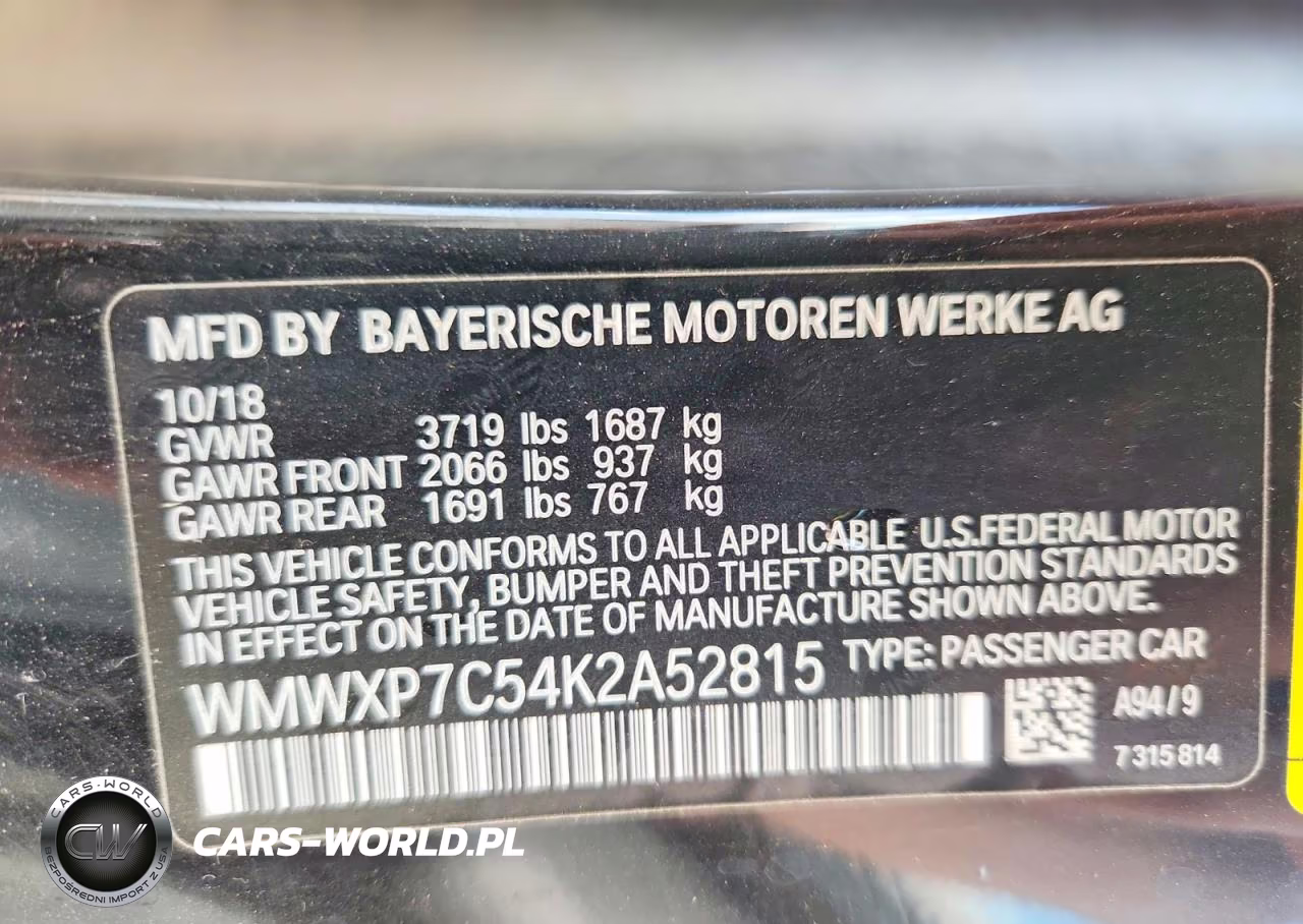 2019 Mini Cooper S VIN:WMWXP7C54K2A52815 - 12