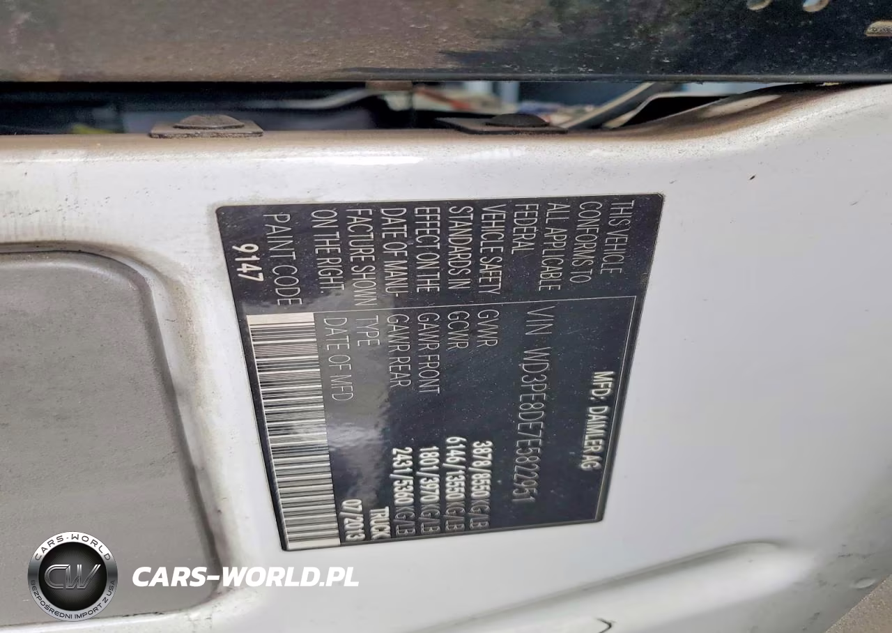 2014 Mercedes-Benz Sprinter 2500 VIN:WD3PE8DE7E5822951 - 13