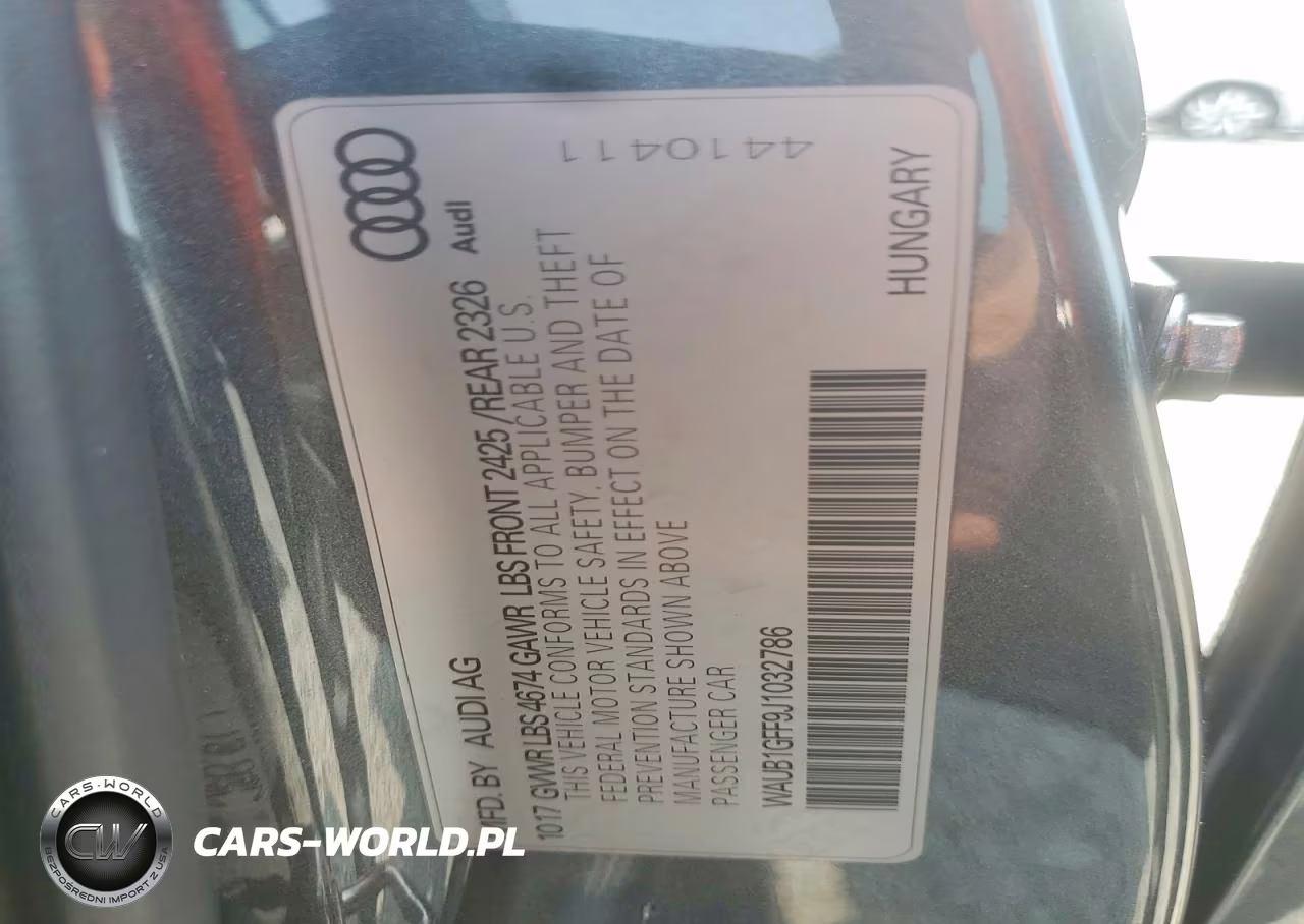 2018 Audi S3 Premium Plus VIN:WAUB1GFF9J1032786 - 12