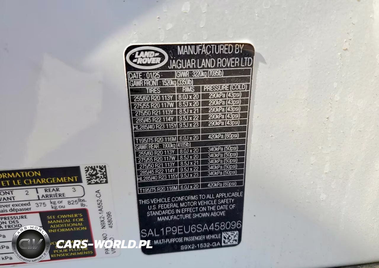 2025 Land Rover Range Rover Sport Se VIN:SAL1P9EU6SA458096 - 14