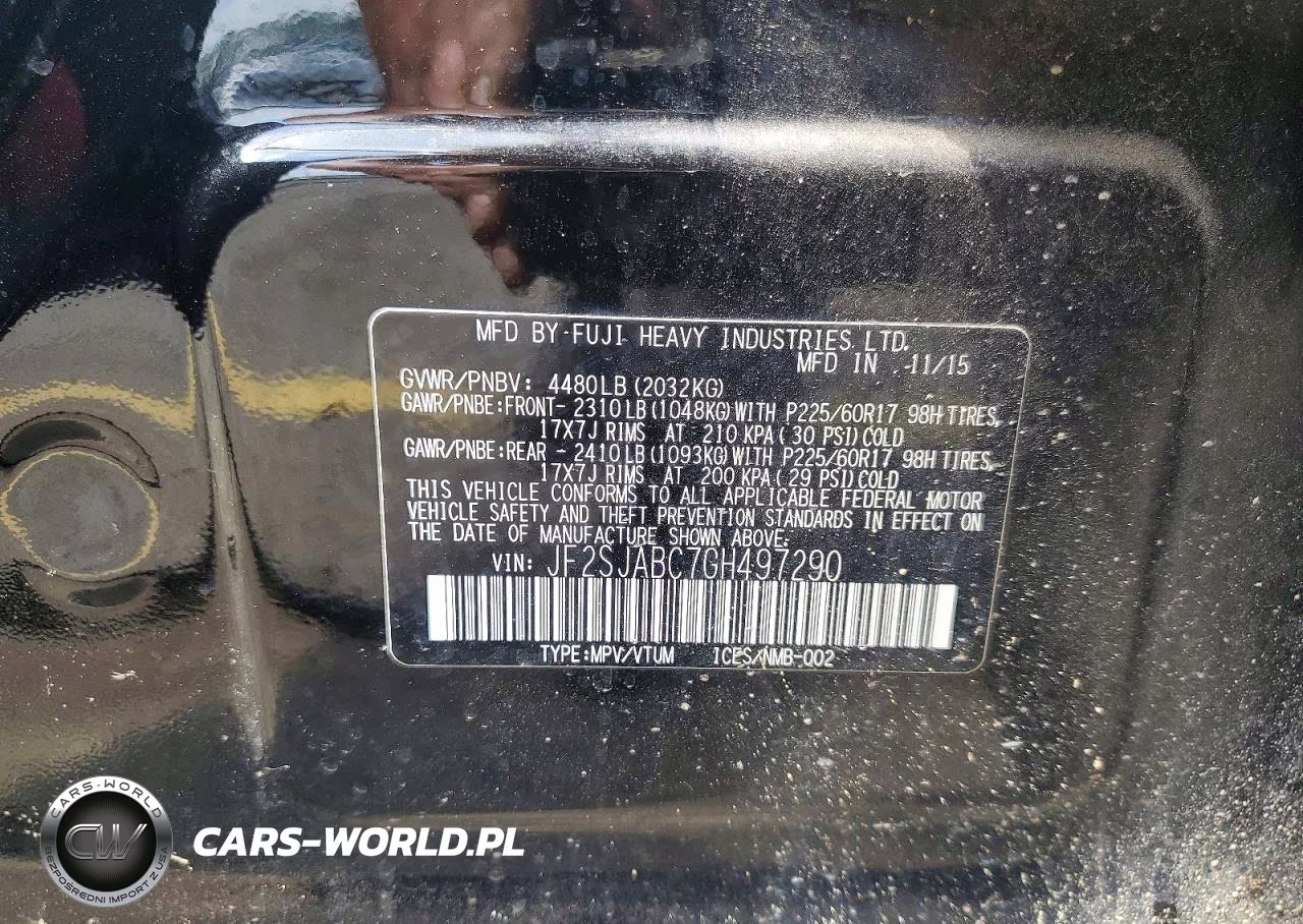 2016 Subaru Forester 2.5I VIN:JF2SJABC7GH497290 - 13