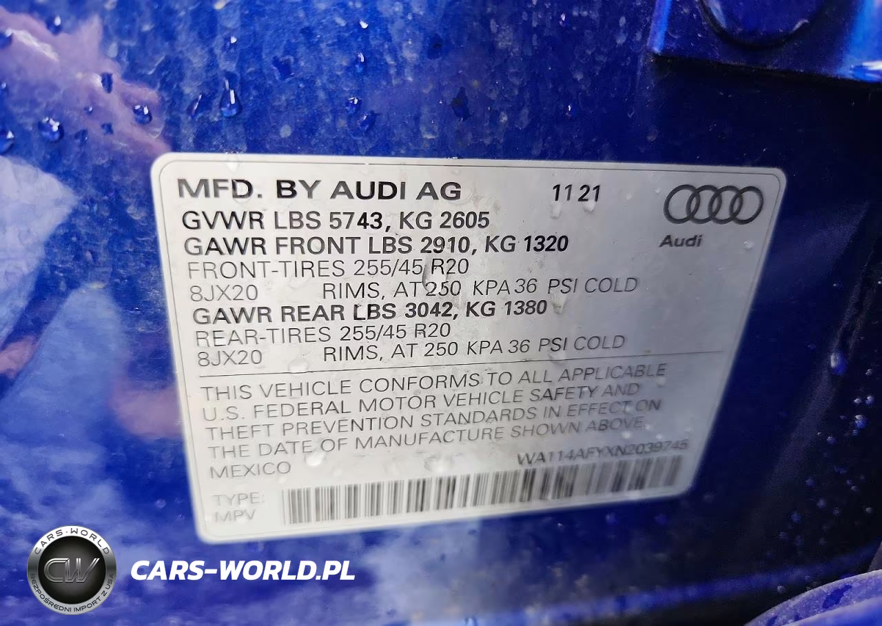 2022 Audi Sq5 Sportback Premium VIN:WA114AFYXN2039745 - 13