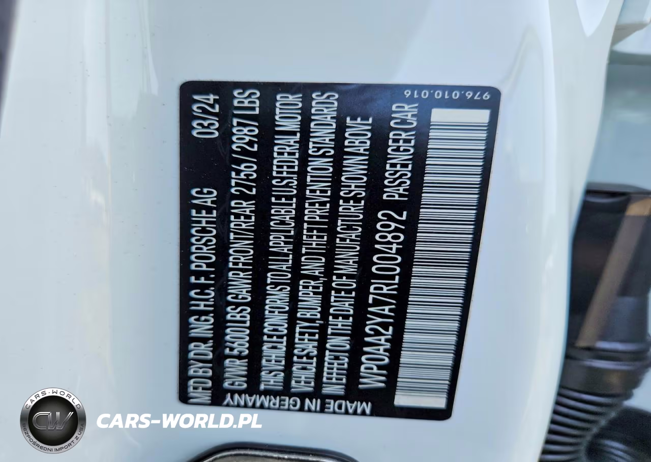 2024 Porsche Panamera Base VIN:WP0AA2YA7RL004892 - 13