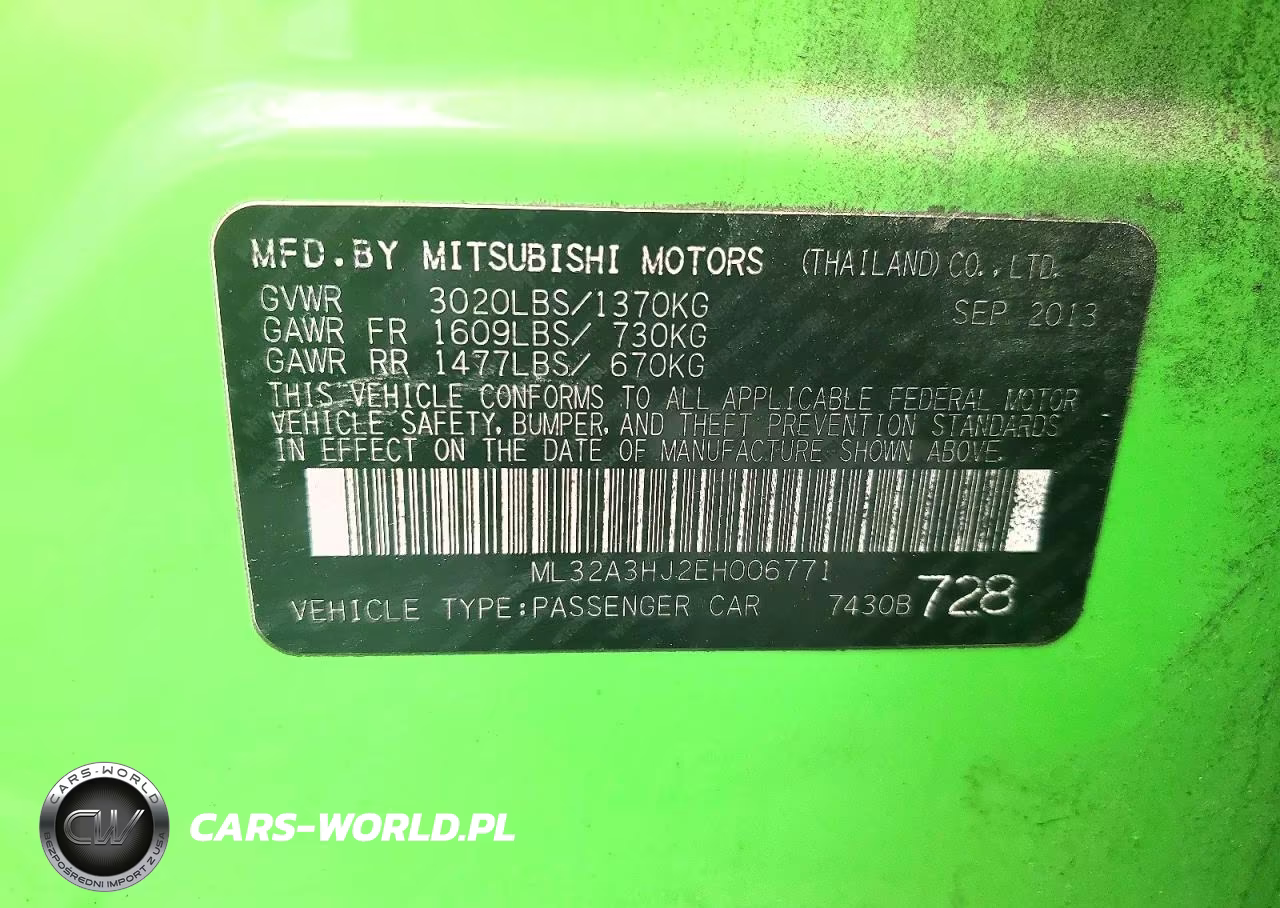 2014 Mitsubishi Mirage De VIN:ML32A3HJ2EH006771 - 12