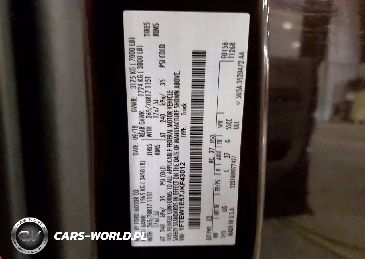 2018 Ford F150 Supercrew VIN:1FTEW1E57JKF43012 - 12