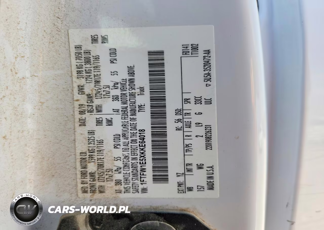2019 Ford F150 Supercrew VIN:1FTFW1E5XKKE64018 - 12