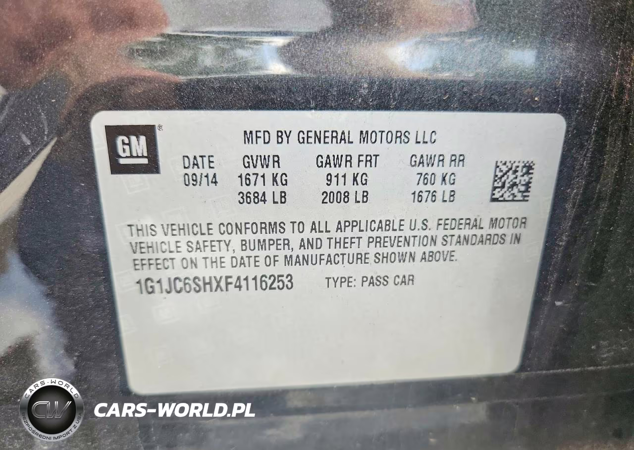 2015 Chevrolet Sonic Lt VIN:1G1JC6SHXF4116253 - 13