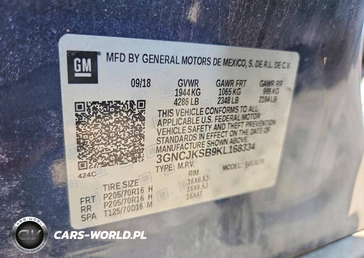 2019 Chevrolet Trax Ls VIN:3GNCJKSB9KL168334 - 13