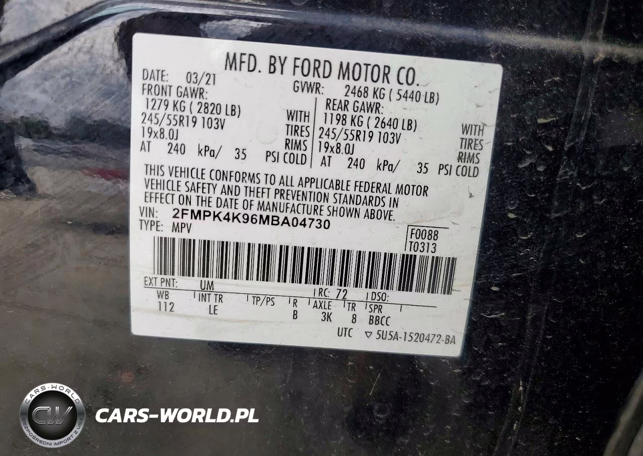 2021 Ford Edge Titanium VIN:2FMPK4K96MBA04730 - 13