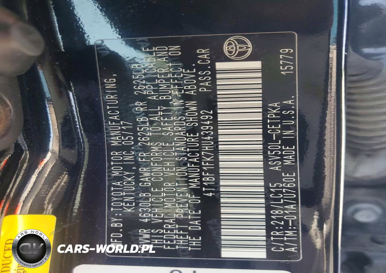 2017 Toyota Camry Xse VIN:4T1BF1FK7HU439492 - 12