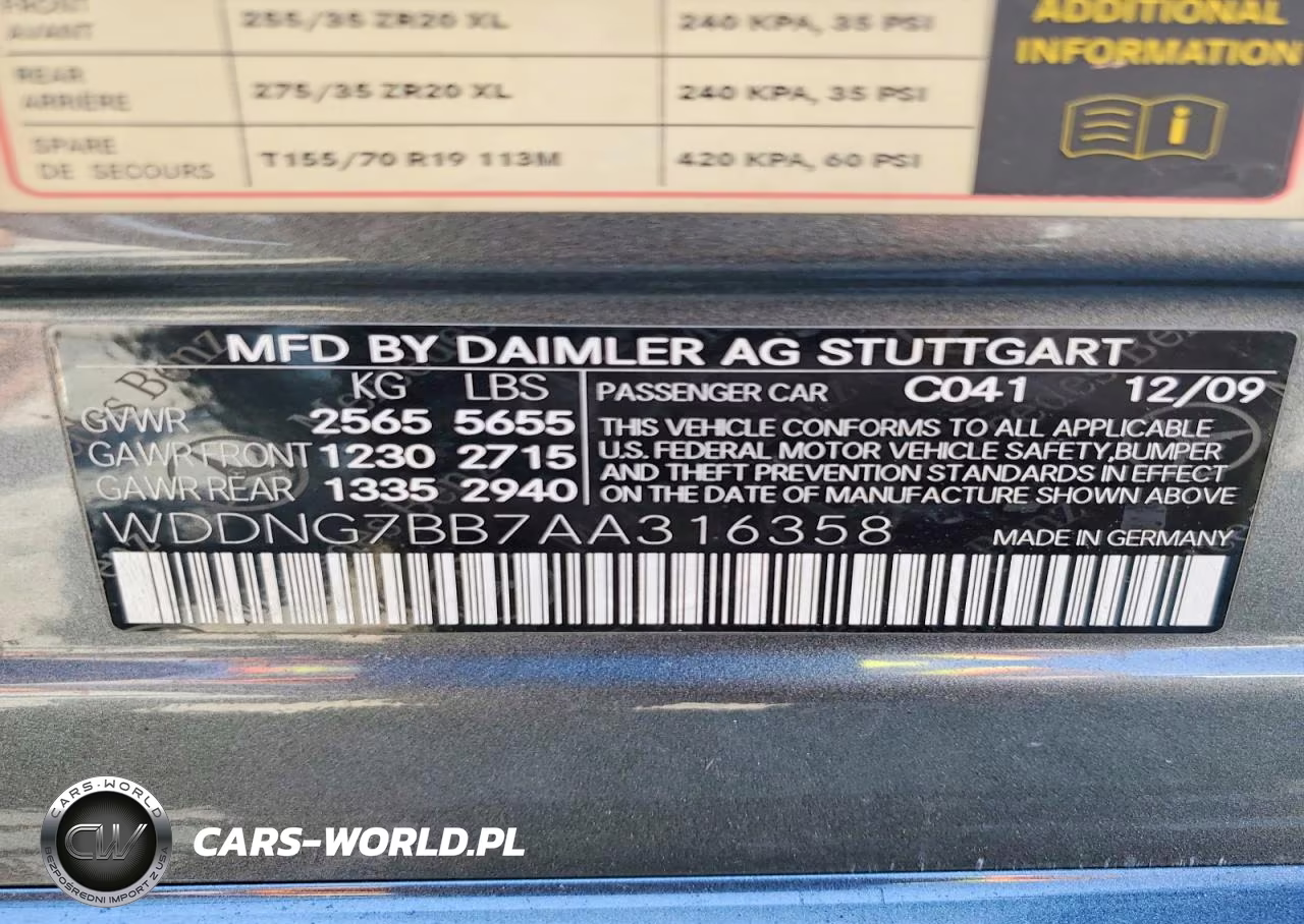 2010 Mercedes-Benz S 550 VIN:WDDNG7BB7AA316358 - 12