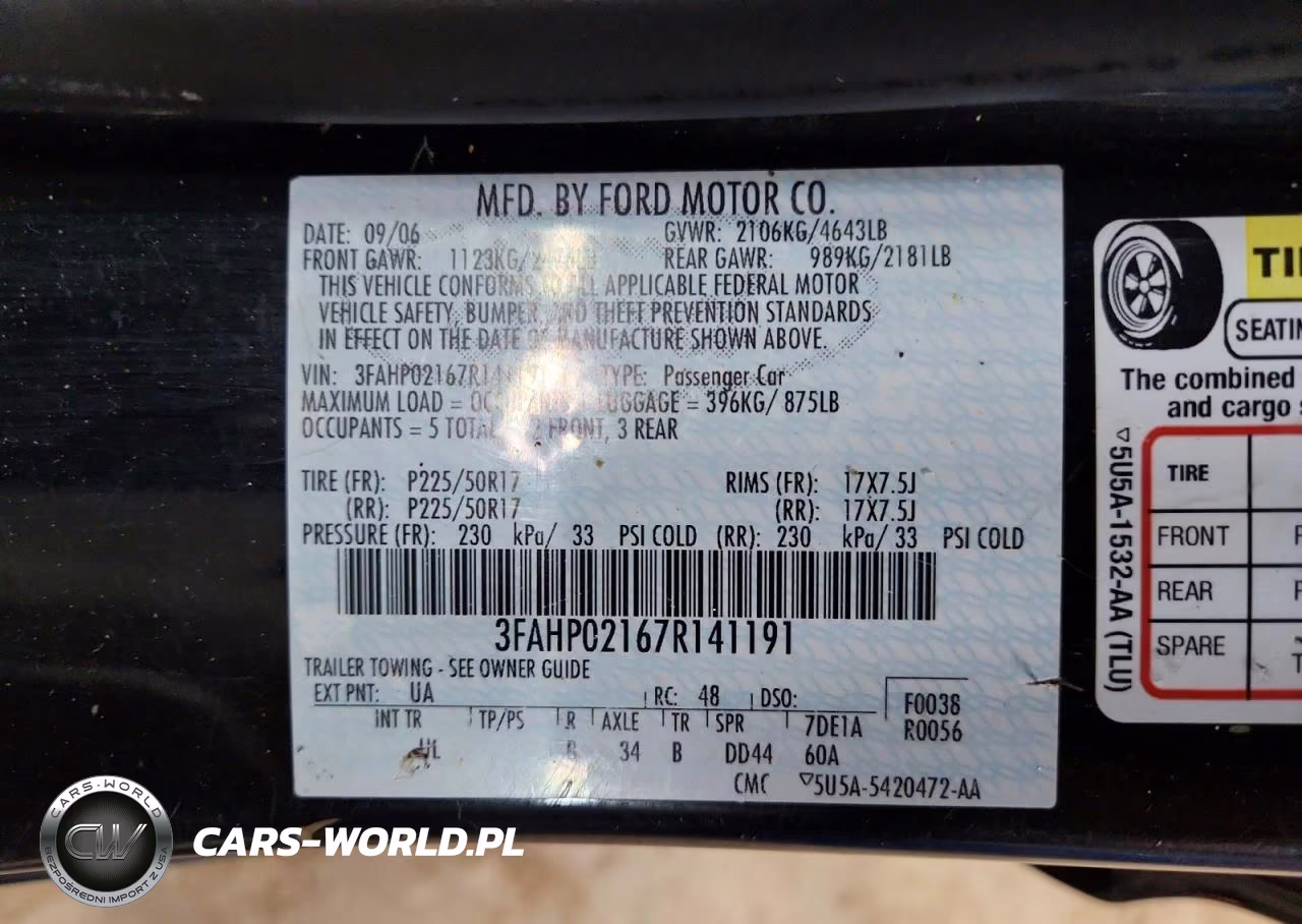2007 Ford Fusion Sel VIN:3FAHP02167R141191 - 12