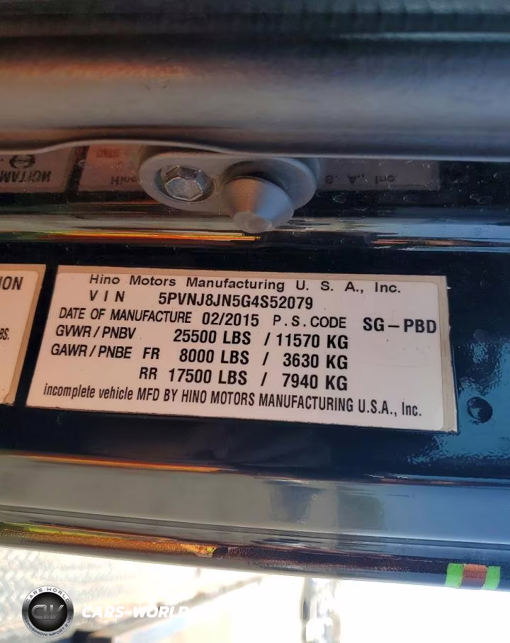 2016 Hino 258-268 VIN:5PVNJ8JN5G4S52079 - 13