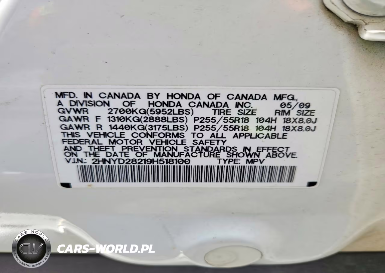 2009 Acura Mdx VIN:2HNYD28219H518100 - 13