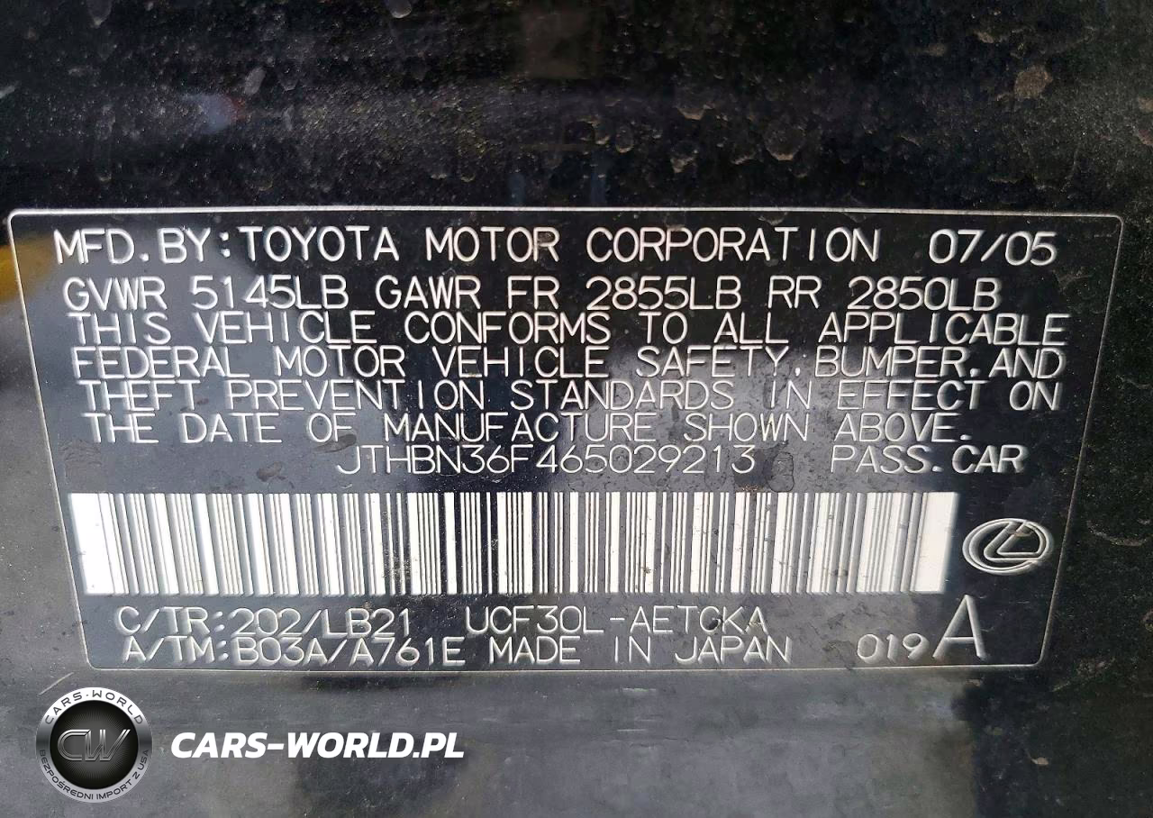 2006 Lexus Ls 430 VIN:JTHBN36F465029213 - 12