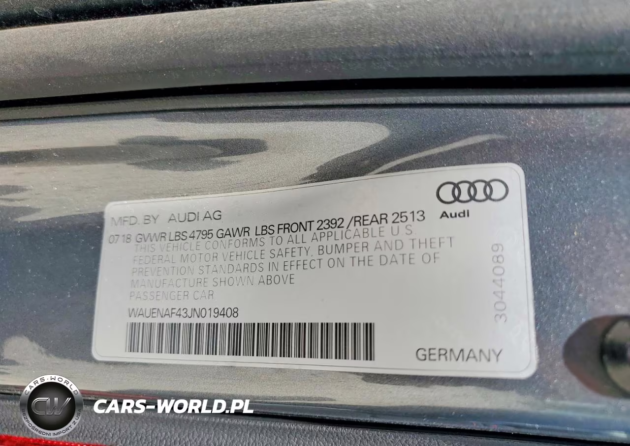 2018 Audi A4 Premium Plus VIN:WAUENAF43JN019408 - 12