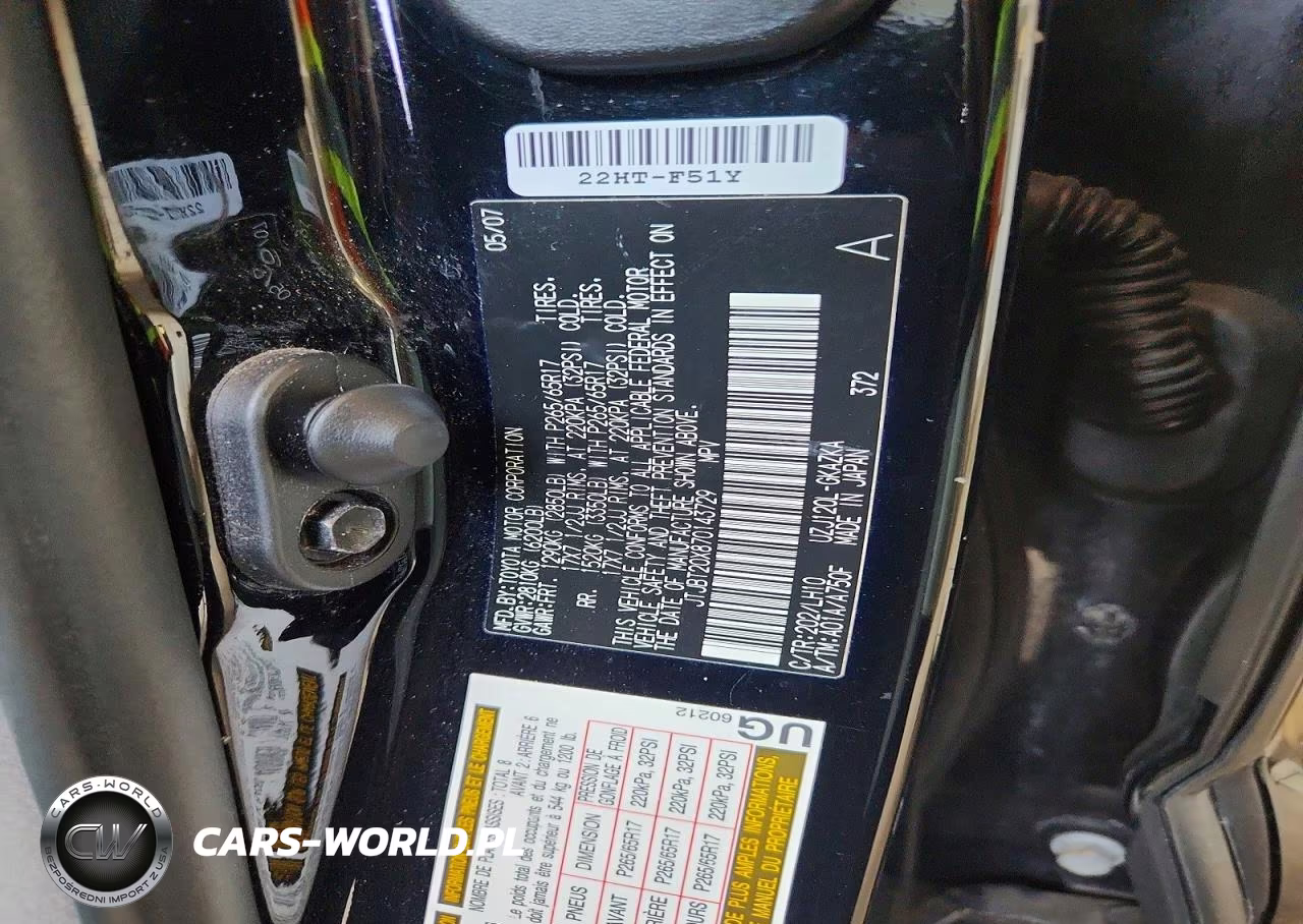 2007 Lexus Gx 470 VIN:JTJBT20X870143729 - 14