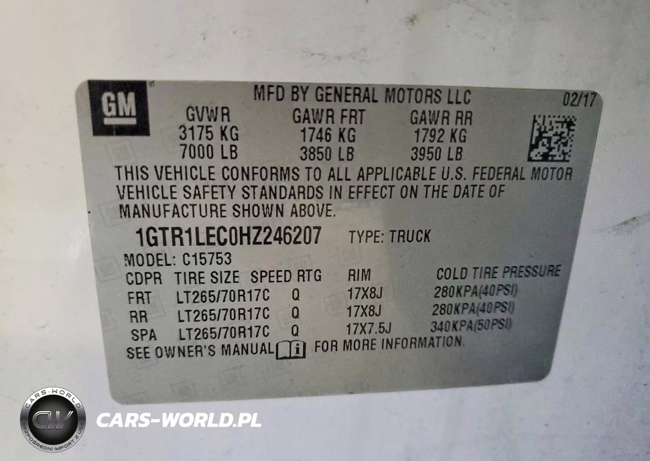 2017 GMC Sierra C1500 VIN:1GTR1LEC0HZ246207 - 12