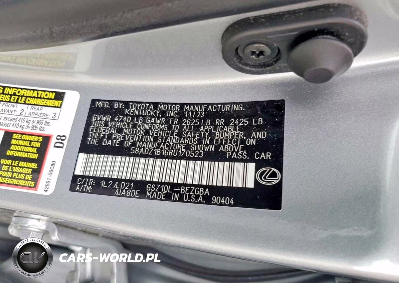 2024 Lexus Es 350 Base VIN:58ADZ1B16RU170523 - 12