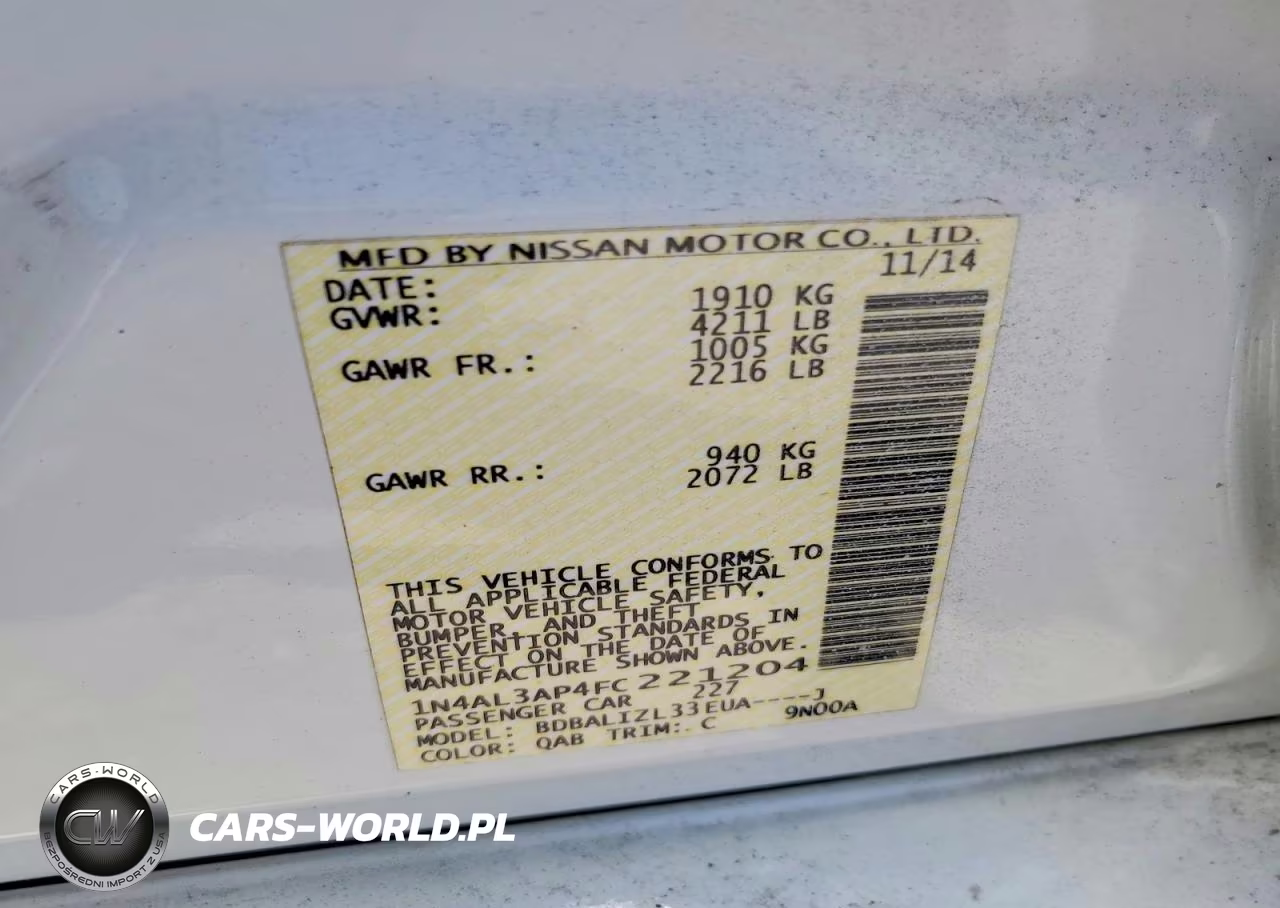 2015 Nissan Altima VIN:1N4AL3AP4FC221204 - 12