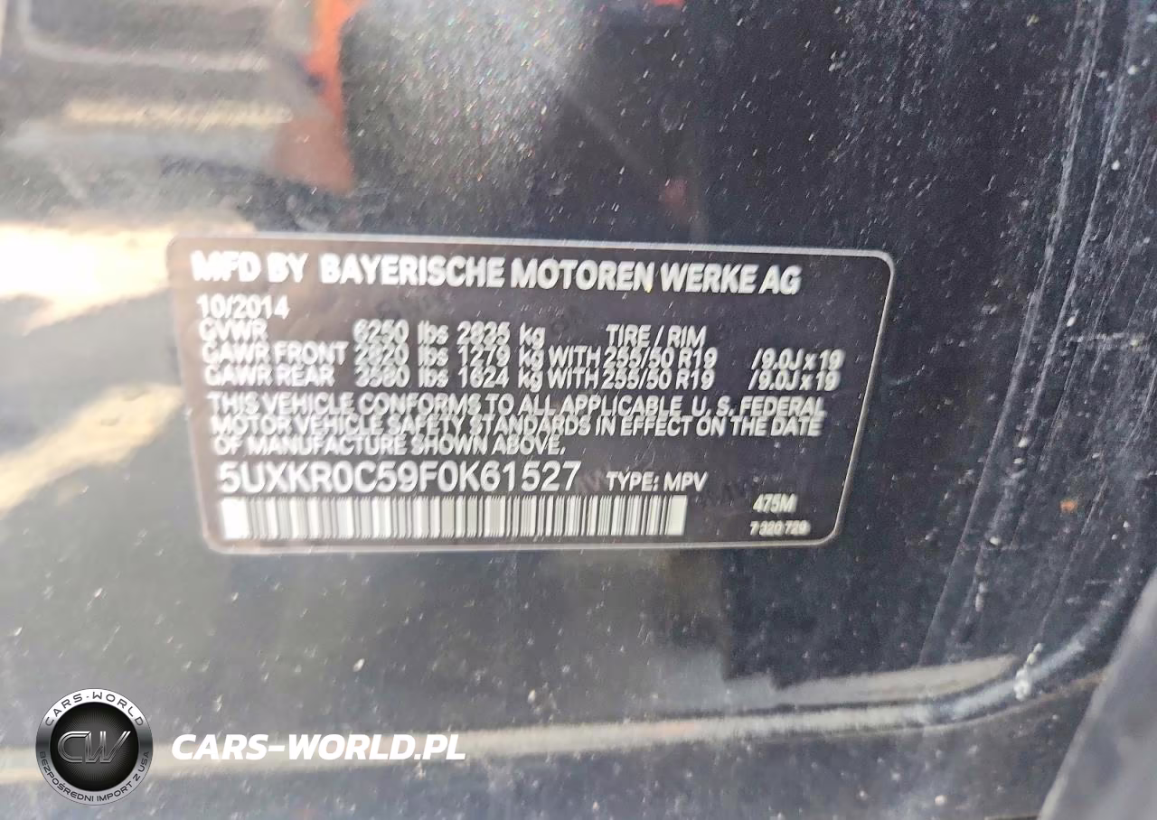 2015 BMW X5 xDrive35I VIN:5UXKR0C59F0K61527 - 13