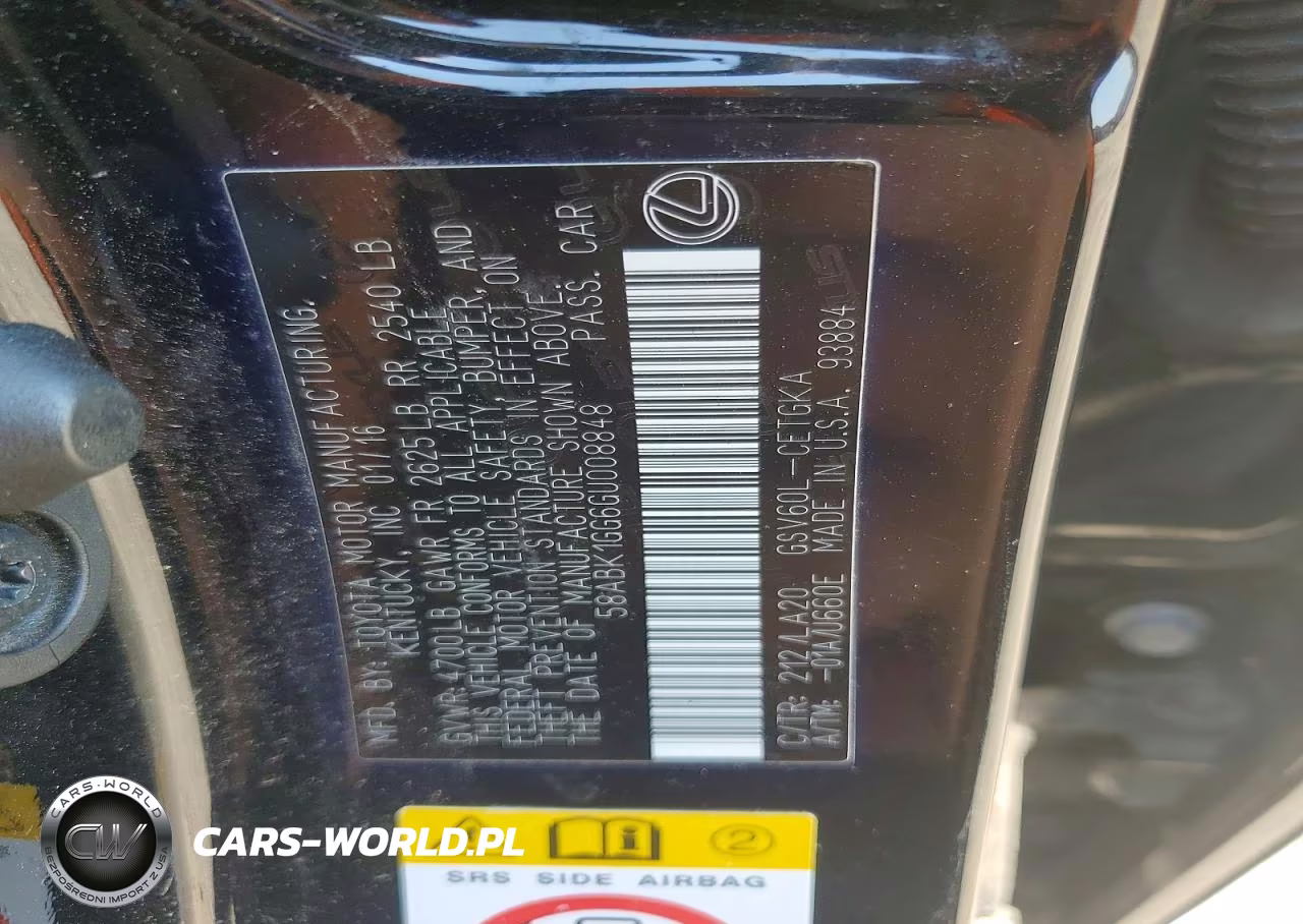 2016 Lexus Es 350 VIN:58ABK1GG6GU008848 - 12
