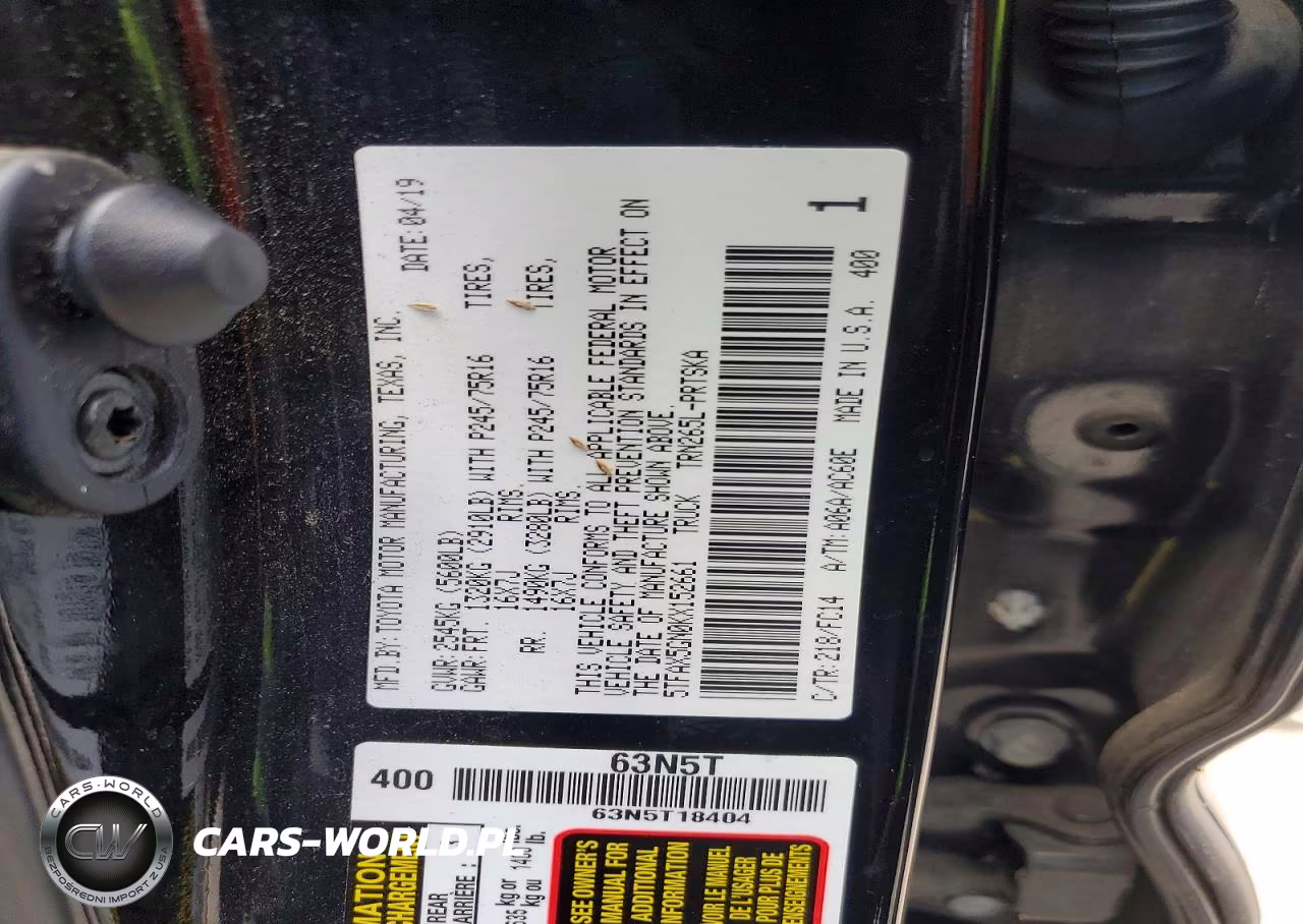 2019 Toyota Tacoma Sr5 VIN:5TFAX5GN0KX152661 - 12