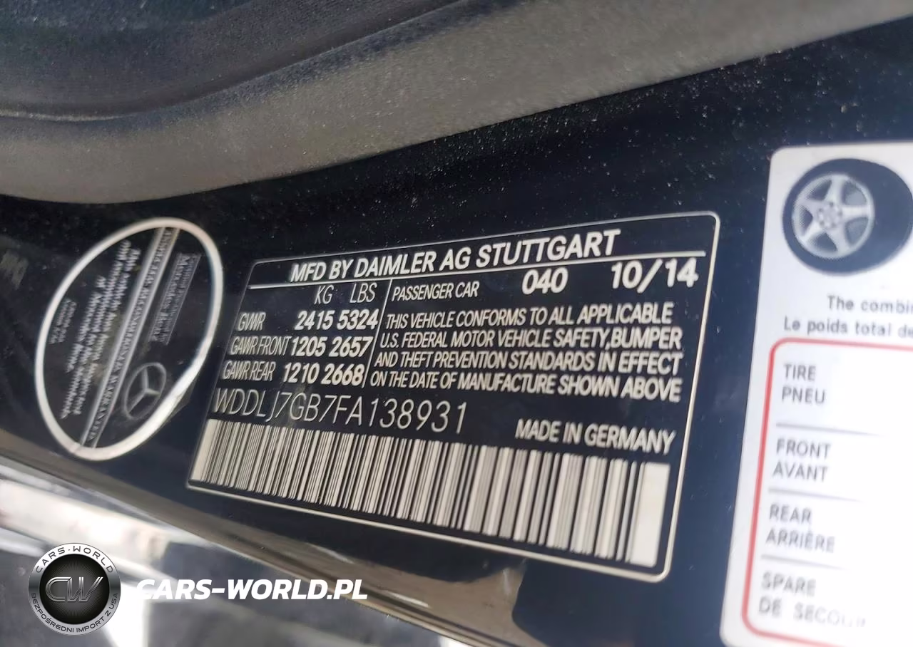 2015 Mercedes-Benz Cls 63 Amg S-Model VIN:WDDLJ7GB7FA138931 - 12