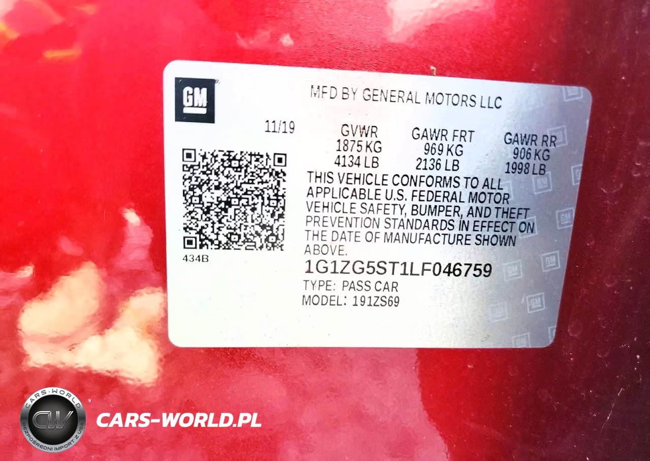 2020 Chevrolet Malibu Rs VIN:1G1ZG5ST1LF046759 - 12