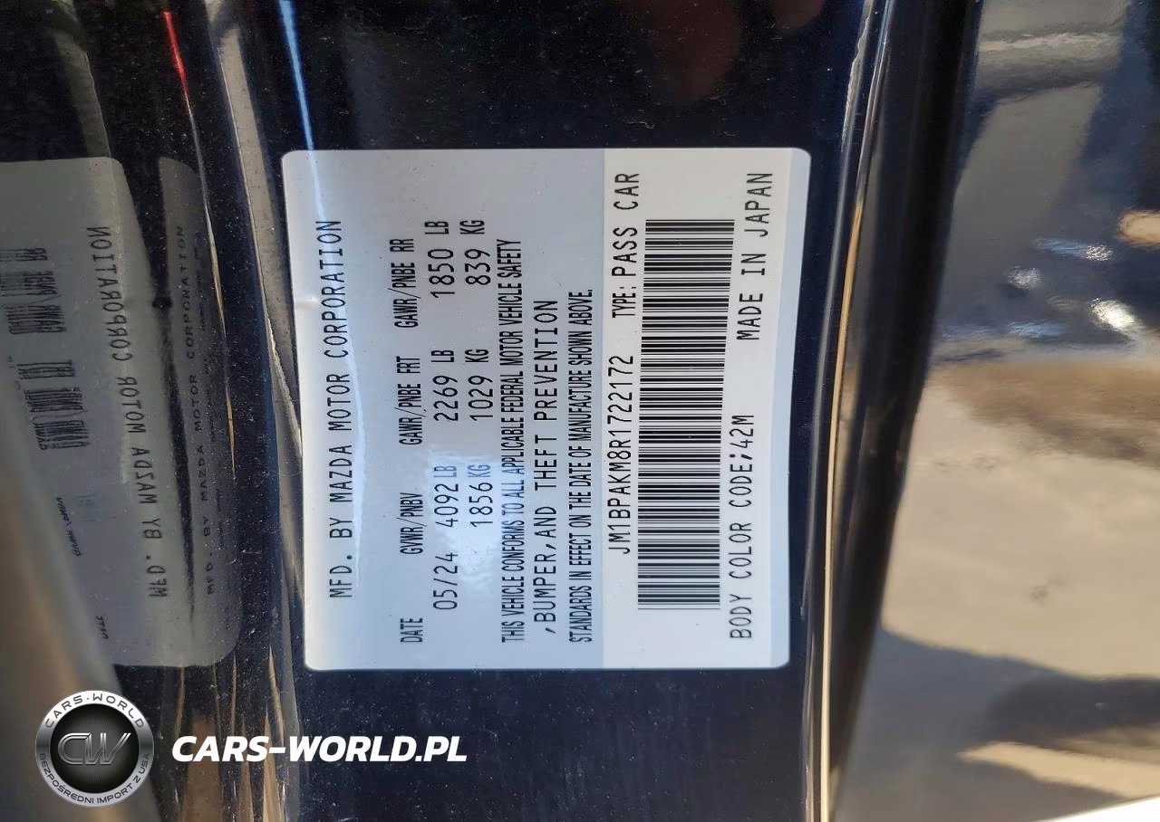 2024 Mazda 3 Select Sport VIN:JM1BPAKM8R1722172 - 13