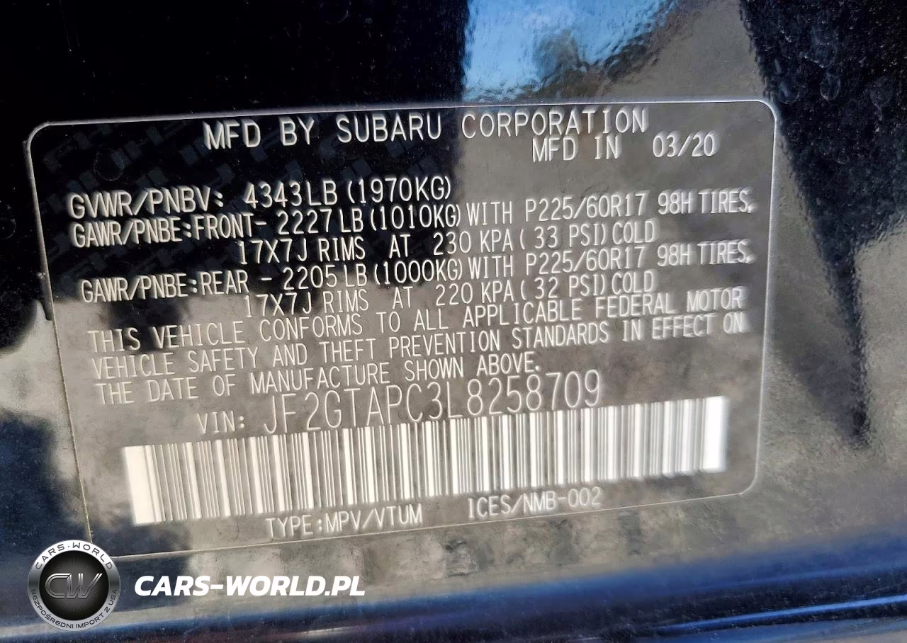 2020 Subaru Crosstrek Premium VIN:JF2GTAPC3L8258709 - 13
