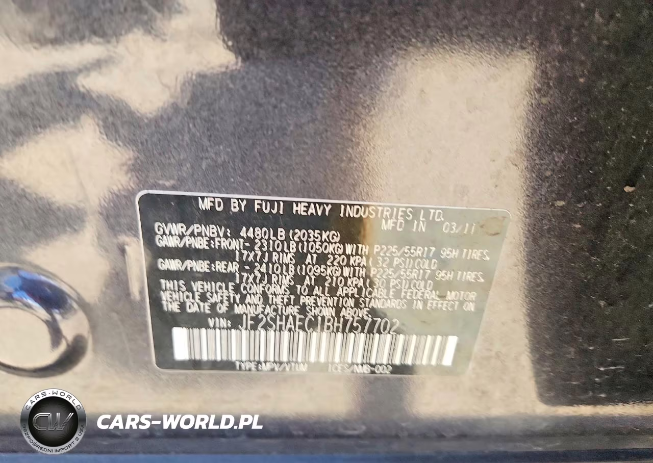 2011 Subaru Forester Limited VIN:JF2SHAEC1BH757702 - 13