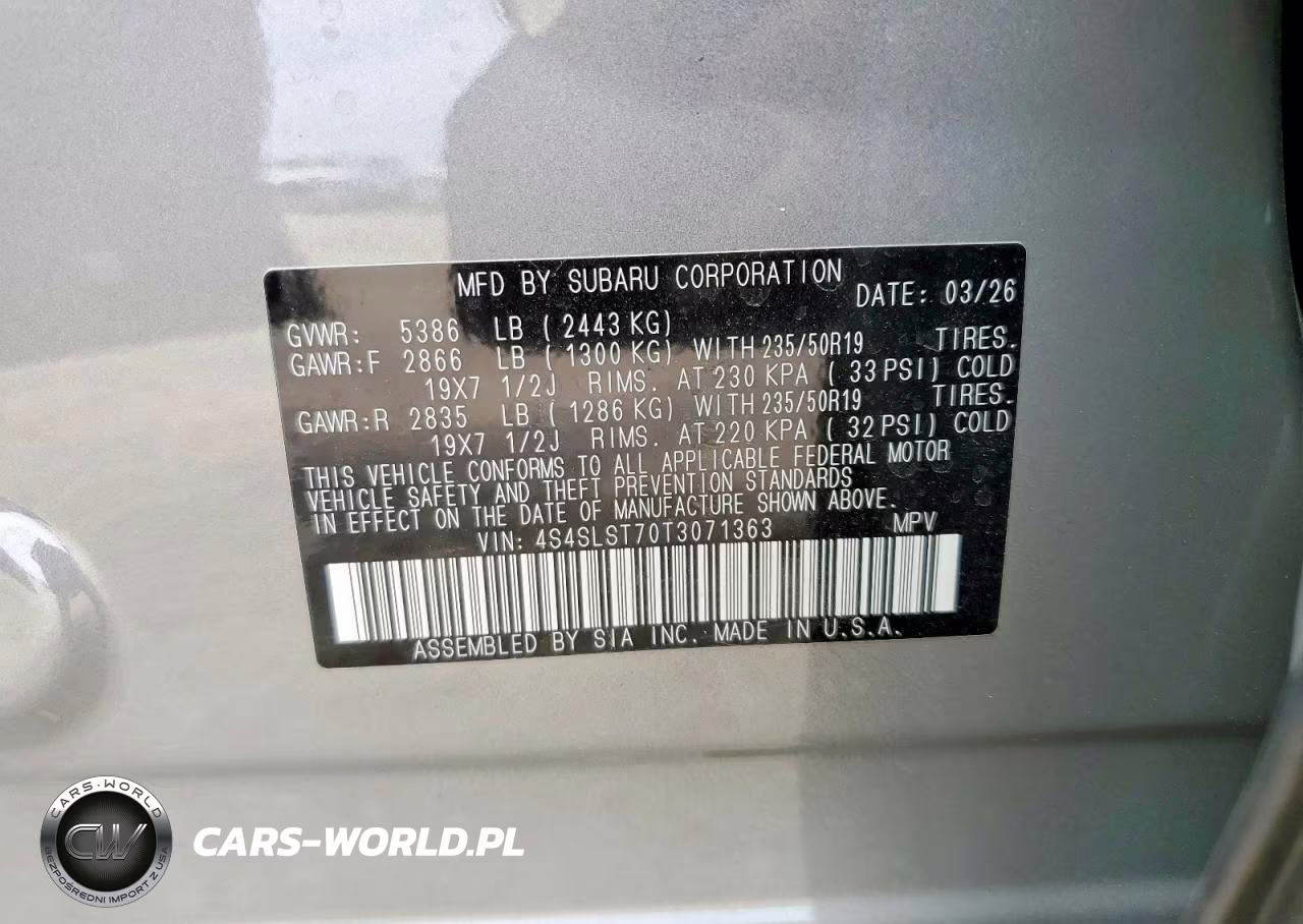 2026 Subaru Forester Touring VIN:4S4SLST70T3071363 - 13