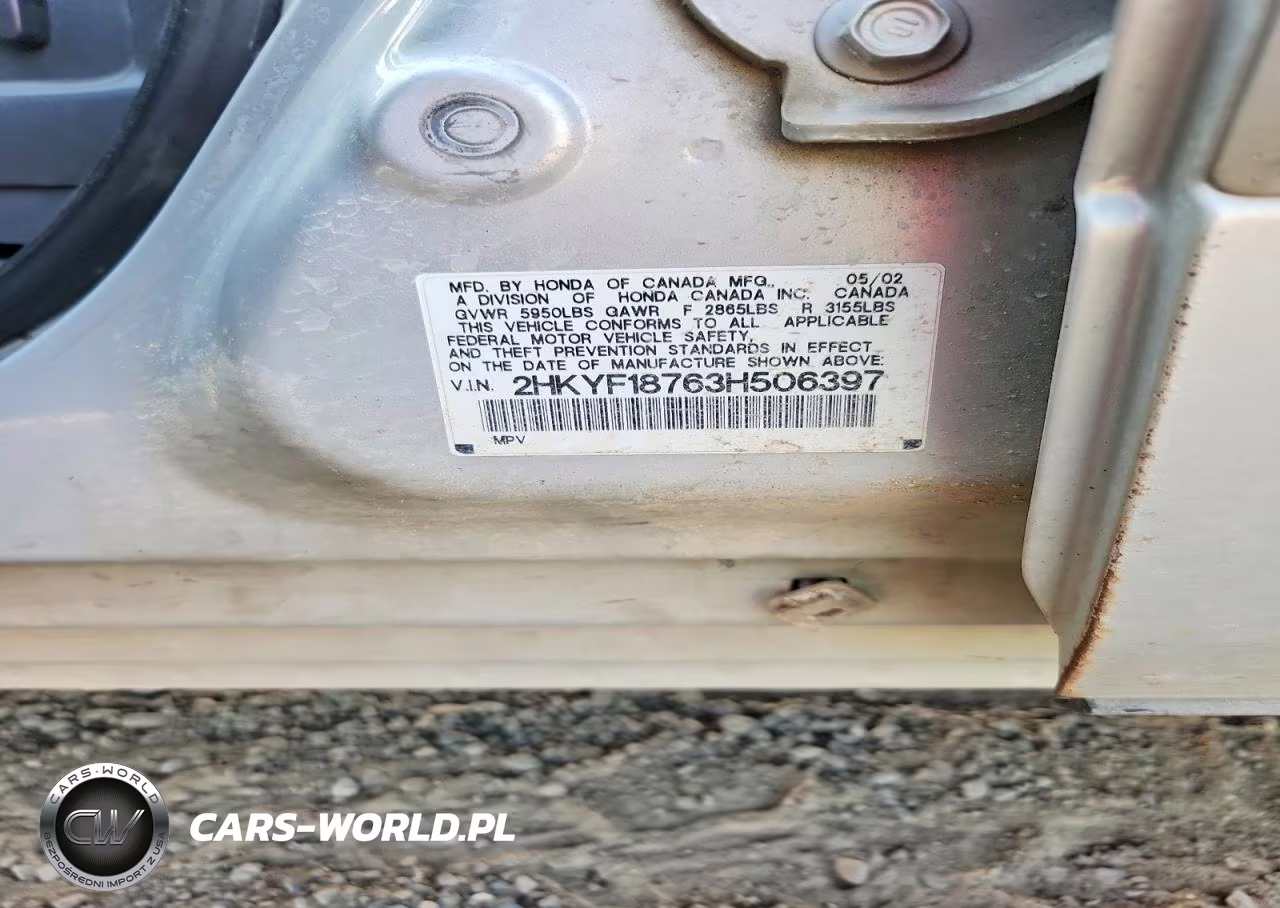2003 Honda Pilot Exl VIN:2HKYF18763H506397 - 14