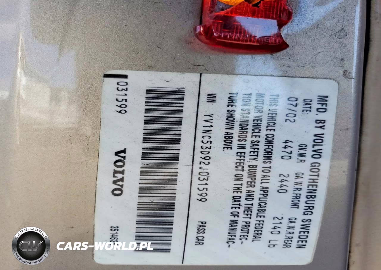 2001 Volvo C70 Turbo VIN:YV1NC53D92J031599 - 12