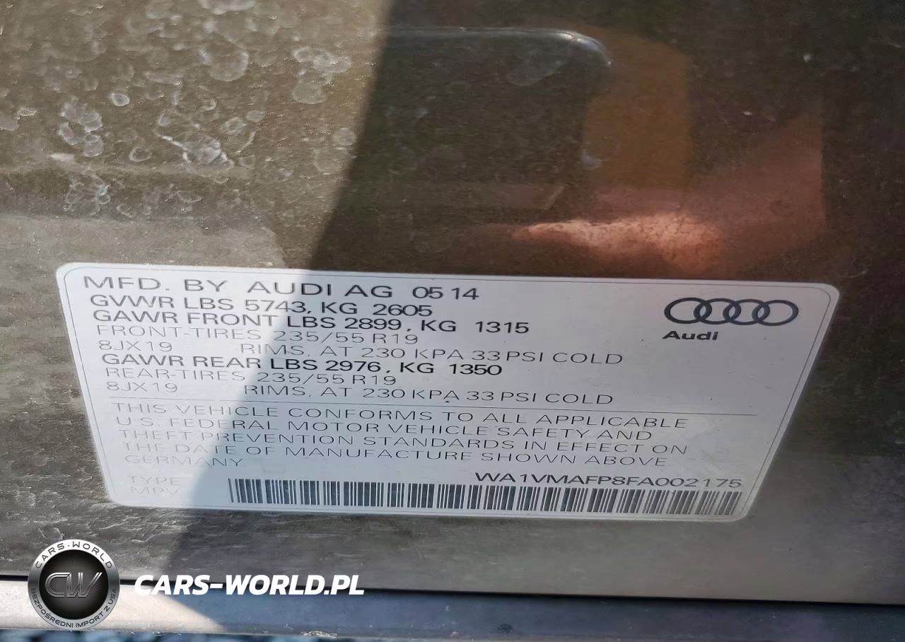 2015 Audi Q5 Tdi Prestige VIN:WA1VMAFP8FA002175 - 14
