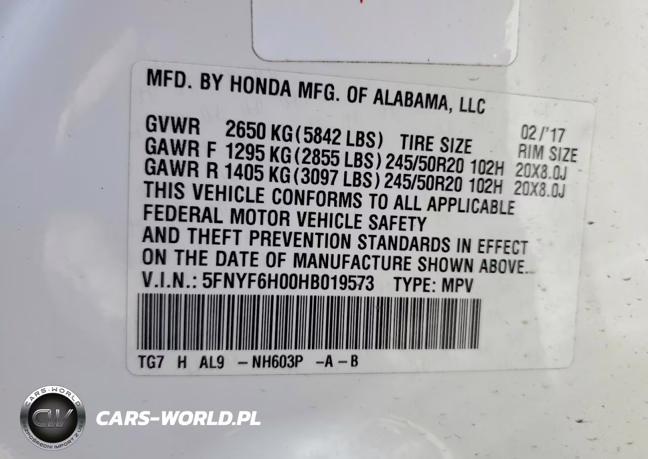 2017 Honda Pilot Elite VIN:5FNYF6H00HB019573 - 13
