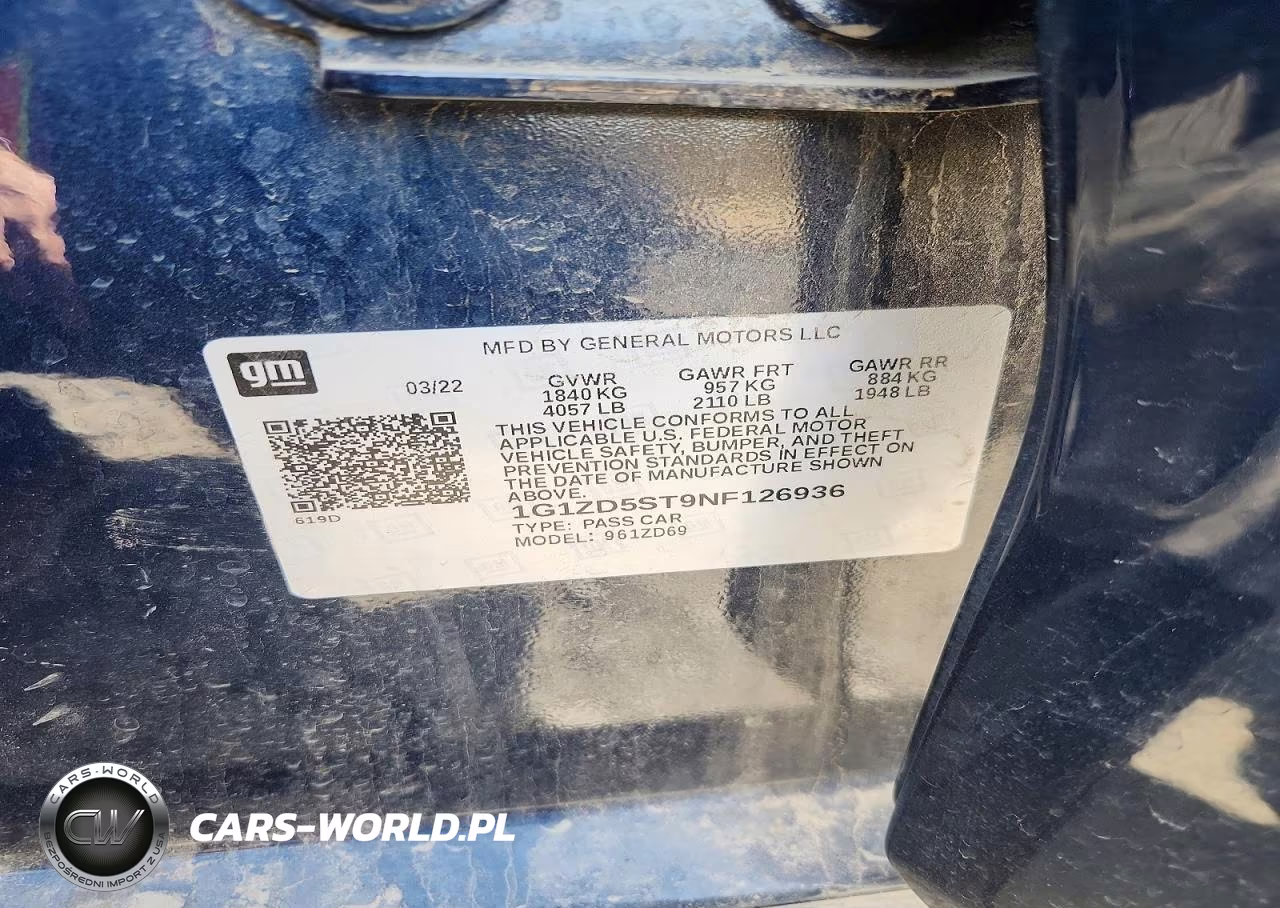 2022 Chevrolet Malibu Lt VIN:1G1ZD5ST9NF126936 - 10
