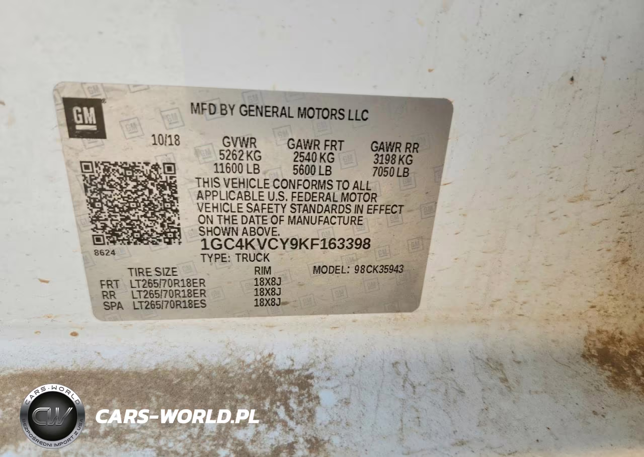 2019 Chevrolet Silverado K3500 VIN:1GC4KVCY9KF163398 - 12