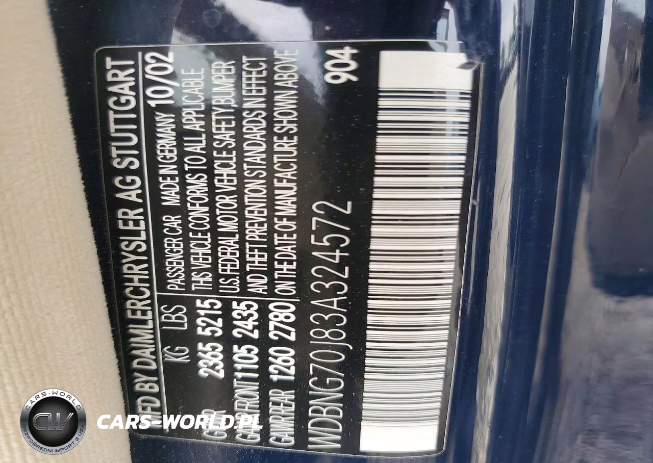 2003 Mercedes-Benz S 430 VIN:WDBNG70J83A324572 - 12