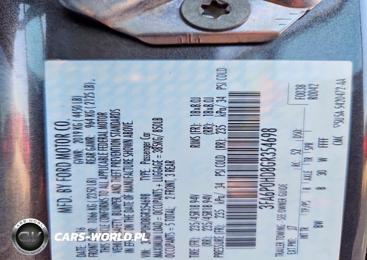 2016 Ford Fusion Se VIN:3FA6P0HD8GR354698 - 12